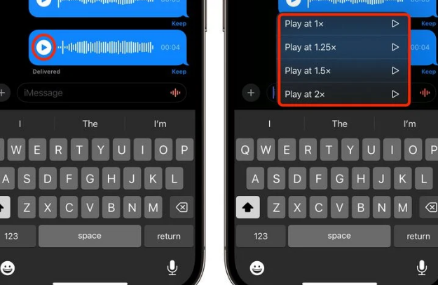 石碌镇苹果15维修中心分享iPhone15如何调整音频消息速度 